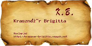 Krasznár Brigitta névjegykártya